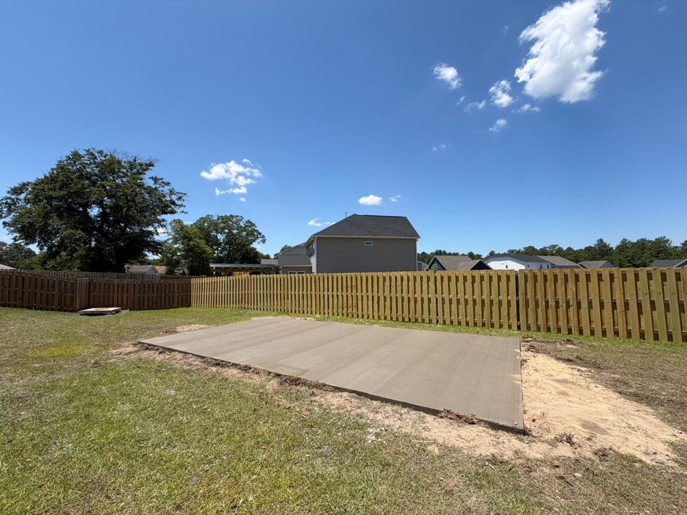 New shed pad poured and finished — Precision Palmetto, Columbia SC