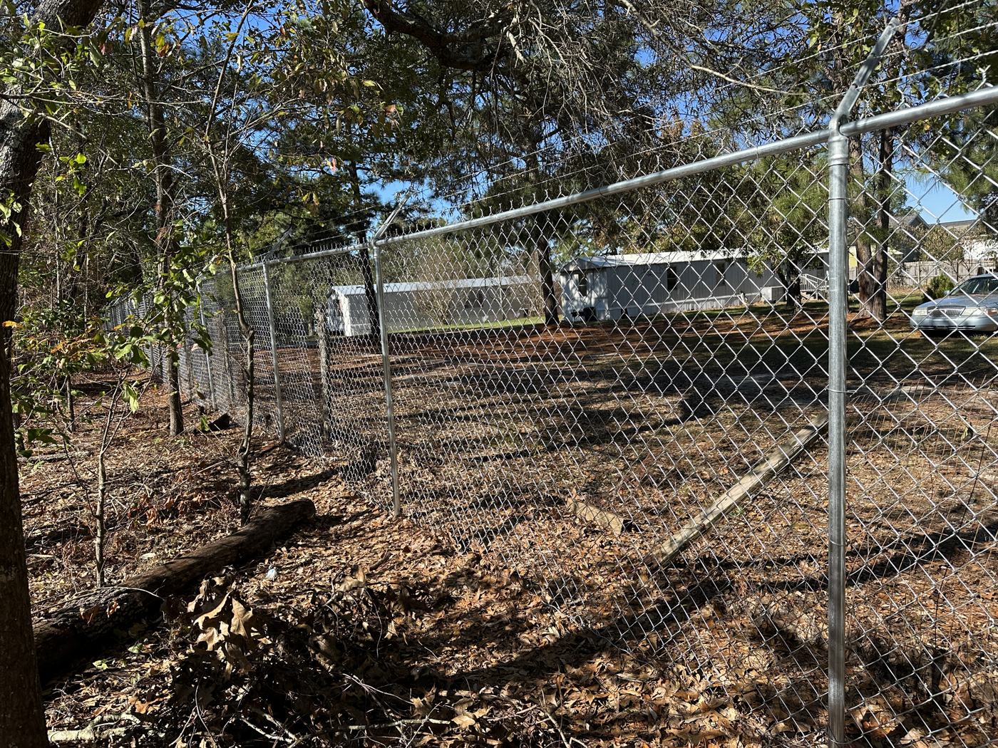 Galvanized chain-link fence installation — Precision Palmetto, Columbia SC