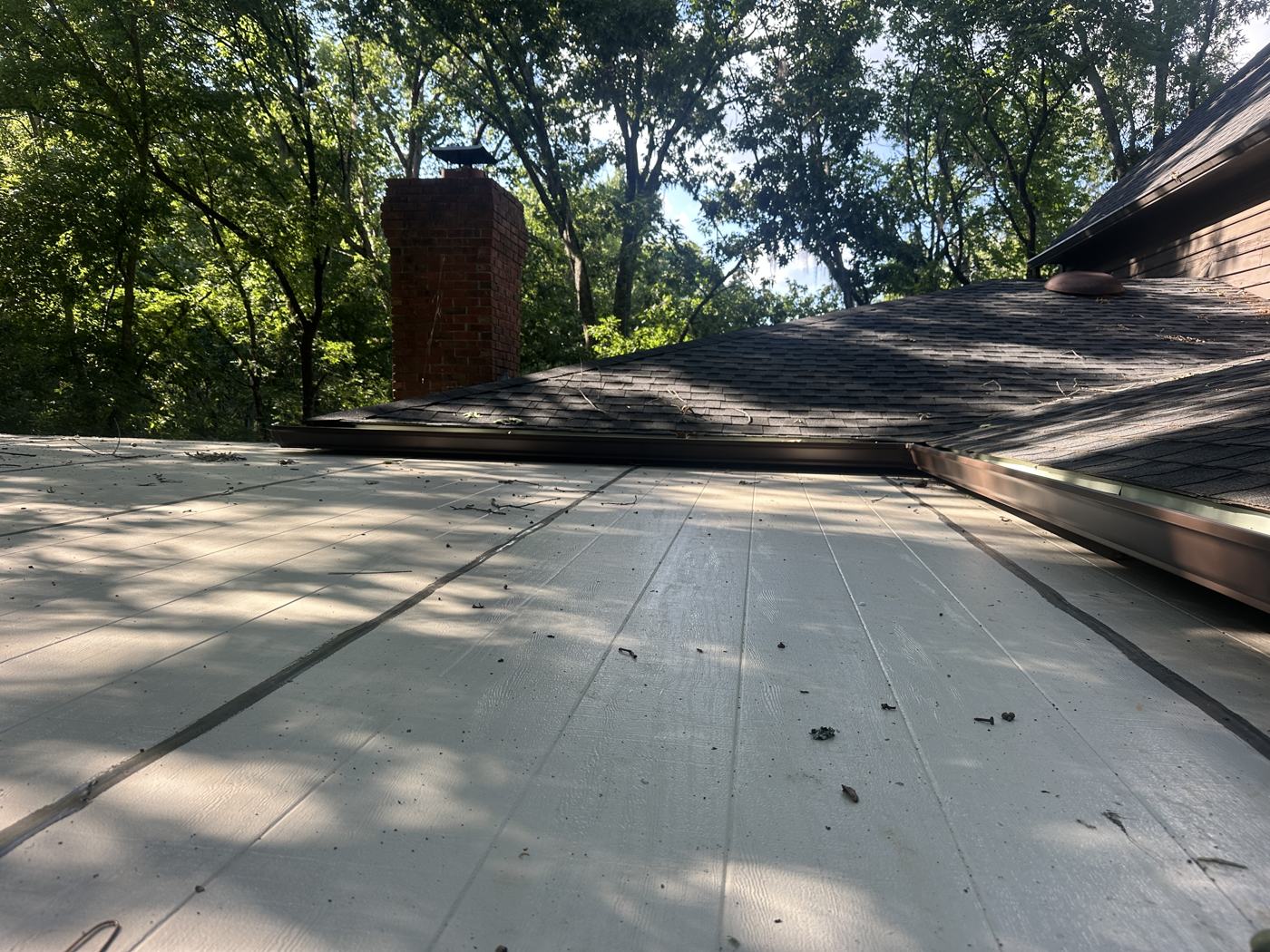 Seamless 6-inch gutter run along the eave — Precision Palmetto, Columbia SC